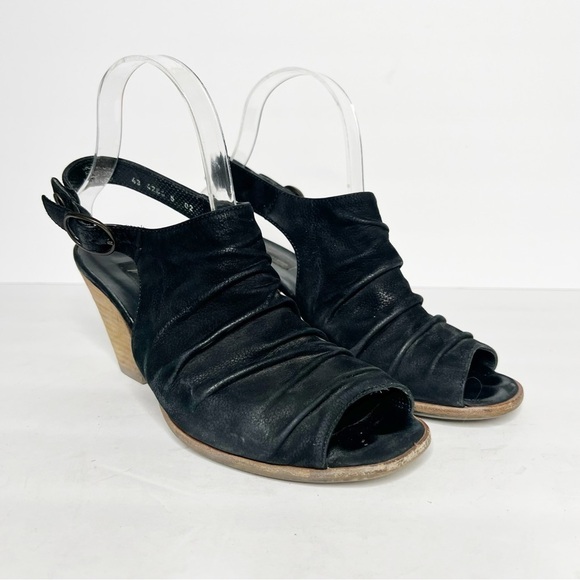 Paul Green Shoes - Paul Green Rival Black Suede Slingback Sandals Size 7.5 Women’s
